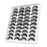 20 Pairs of Natural Curling False Eyelashes 3D Faux False Eye Lashes