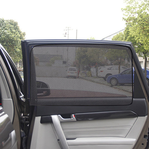 2Pcs Magnetic Car Rear Window Privacy Mesh Sun Shades Magnetic Blackout Car Window Covers Car Curtains Style 2