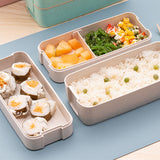 FancyGrab 3-Layer Wheat Straw Bento Box Students Lunch Box Eco-Friendly Leakproof 900ml Food Container Beige