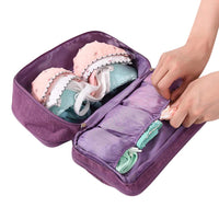 FancyGrab Portable Travel Underwear Bra Storage Bag Water Resistant Toiletry Bag Lingerie Socks Accessories Organizers Purple