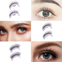 3 Pairs of Fake Eyelashes Natural Reusable Self-adhesive False Eyelashes Makeup Accessories