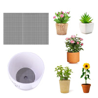 FancyGrab Set of 5Pcs 30x20cm Flower Pot Hole Mesh Pad Bonsai Pot Bottom Grid Mesh Mat