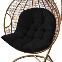 Hanging Egg Chair Cushion Sofa Swing Chair Seat Relax Cushion Padded Pad Covers Black