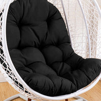 Hanging Egg Chair Cushion Sofa Swing Chair Seat Relax Cushion Padded Pad Covers Black