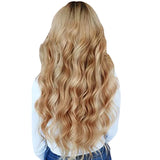 Set of 4Pcs Clip in Hair Extensions Natural Wavy Hair Extensions Long Wavy Hairpieces Style 5