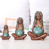 3Pcs Mother Earth Goddess Art Statue Figurine for Home Decor