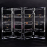 Folding Jewellery Display Stand Earring Necklace Storage Rack Organizer Rectangle