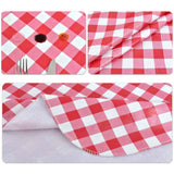 Picnic Tablecloth Set 3-Piece Heavy Vinyl Table Cloth Bench Covers Red