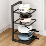 4-Tier Kitchen Pot Frying Pan Storage Rack Organizer Cookware Shelf Holder