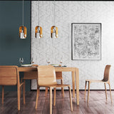 Removable Geometric Wallpaper Hexagon Self Adhesive Peel and Stick Wallpaper Silver