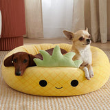 Pet Kennel Cat Dog Round Bed Plush Pet Bed Style 1