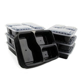 10 or 20Pcs 3 Compartments Reusable Food Storage Container