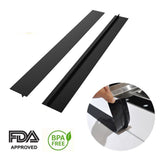 2Pcs or 4Pcs Black 21 Inches Silicone Kitchen Stove Counter Gap Covers