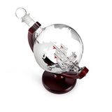 850ml Glass Globe Whiskey Decanter Liquor Wine Bottle