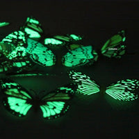 50Pcs Lawn Ornaments Fairy Garden Luminous Butterfly Decor Outdoor Yard