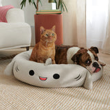 Pet Kennel Cat Dog Round Bed Plush Pet Bed Style 4