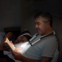 LED Neck Reading Light Book Light for Reading in Bed-Grey