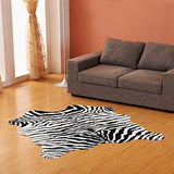 Cute Animal Printed Floor Mat Western Decor for Home and Room Zebra Style