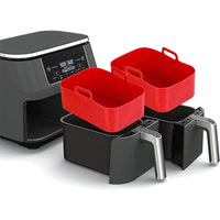 Rectangle Air Fryer Silicone Pot for Ninja DZ201 Red