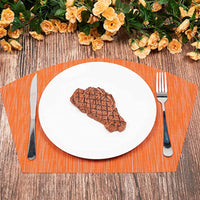 Set of 7 Placemats Coasters for Dining Table Orange