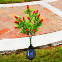 Solar Powered Christmas Pine And Berry 15LED Garden Landscape Lawn Lamp