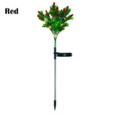 Solar Powered Christmas Pine And Berry 15LED Garden Landscape Lawn Lamp