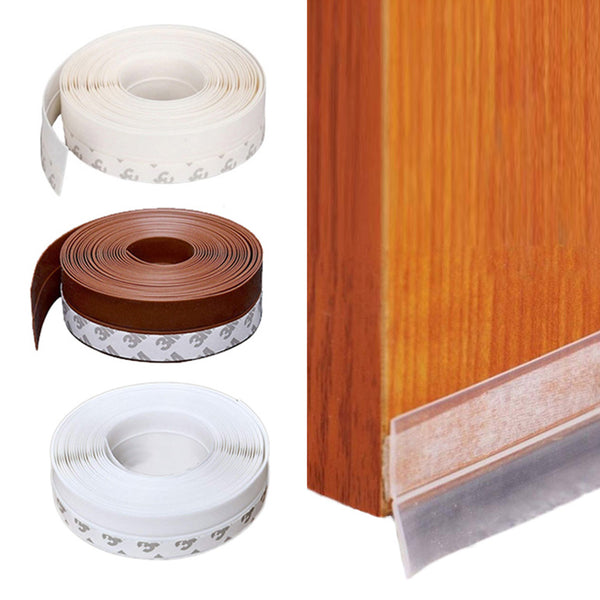 5M Door Seal Strip Weather Stripping Transparent Silicone Door Bottom Seal Strip Tape