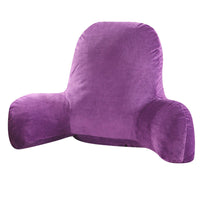 Back Rest Pillow Sofa Cushion Backrest Reading Pillow Lumbar Chair Cushion With Arms Home Decoration Purple