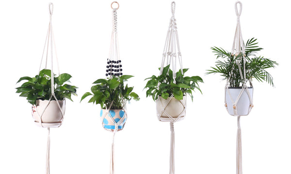 Set of 4Pcs Macrame Pot Plant Hanger Set