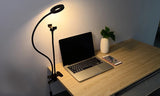 Adjustable USB LED Ring Clip light black