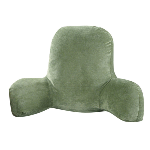 Back Rest Pillow Sofa Cushion Backrest Reading Pillow Lumbar Chair Cushion With Arms Home Decoration Green