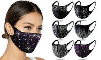 Rhinestone Holiday Bling Face Masks