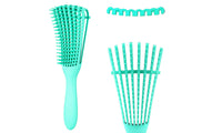 3-Pieces Detangling Hair Brushes Green