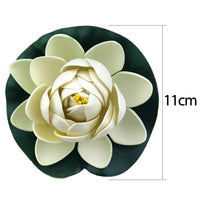 Artificial Floating Lotus Flowers Realistic Life Like Artificial Plants Home Garden Koi Pond Pool Decoration