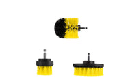 3PCS Universal Drill Power Heavy Duty Brush Cleaning Set Yellow+Red