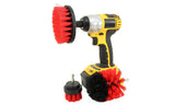 3PCS Universal Drill Power Heavy Duty Brush Cleaning Set Yellow+Red