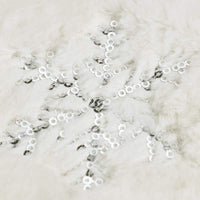 Sequin Embroidered Snowflake Christmas Stockings Xmas Hanging Ornaments Plush Xmas Candy Gift Bags Silver