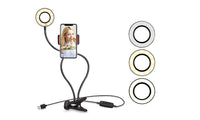 Adjustable USB LED Ring Clip light black