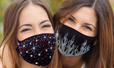 Rhinestone Holiday Bling Face Masks