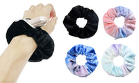 8pcs Hair Scrunchies With Zipper Hidden Pocket