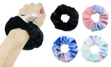 8pcs Hair Scrunchies With Zipper Hidden Pocket