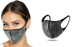 Rhinestone Holiday Bling Face Masks