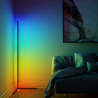 RGB Colour Changing LED Corner Floor Lamp Minimalist Mood Light Corner Standing Light