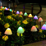 5m 20LED Solar Mushroom String Lights Patio Walkway Lamp Outdoor Garden Decor