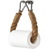 Nautical Rope Toilet Paper Holder Wall-Mounted Hanging Towel Rack