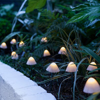 5m 20LED Solar Mushroom String Lights Patio Walkway Lamp Outdoor Garden Decor