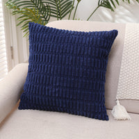 2Pcs Boho Throw Pillow Covers Modern Pillowcases Home Decor Dark Blue