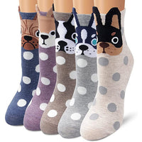 12 Pairs Women Cotton Socks - Bulldog