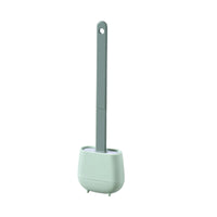 Toilet Brush and Holder Wall Mounted Soft Bristles Home Bathroom Cleaning Brush Light Green