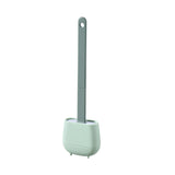 Toilet Brush and Holder Wall Mounted Soft Bristles Home Bathroom Cleaning Brush Light Green